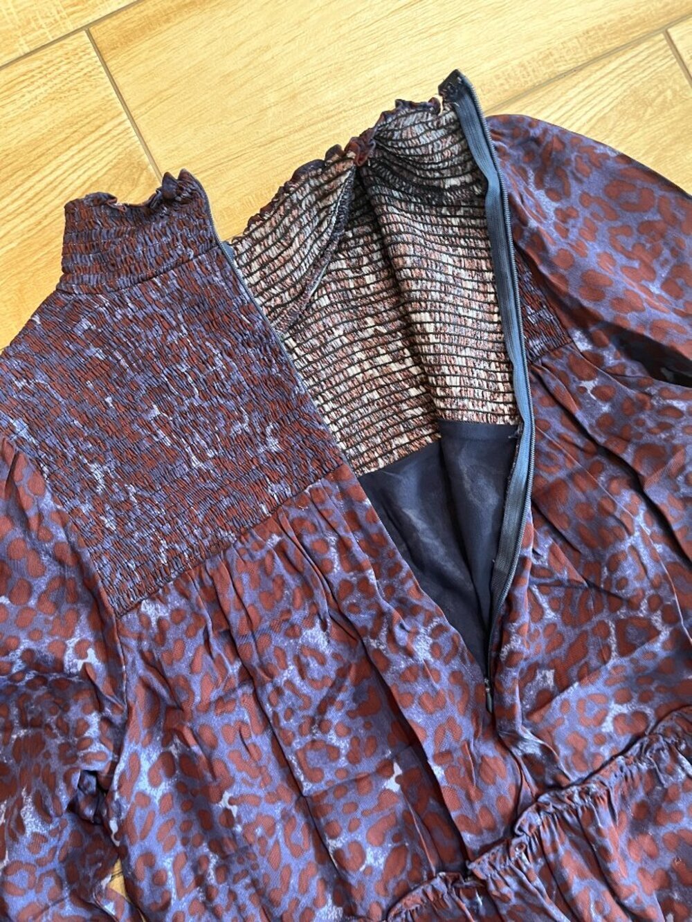 Womens KARLIE Purple Animal Print Mini Dress - M - Picture 6 of 8